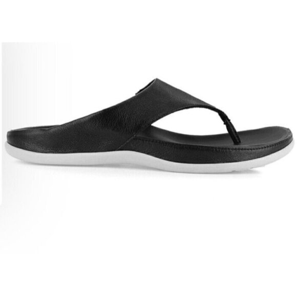 Strive Maui Black Leather Sandals‎ Size 9 New - Picture 3 of 3